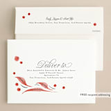 "Leaves and berries" - Holiday Cards in Cranberry by Anastasia Makarova - FREE Recipient Addressing