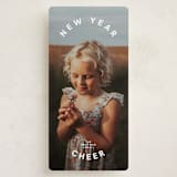 "Happy Oval" - Holiday Cards in Snow by Inkblot Design - Front