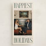 "Elongated" - Holiday Cards in Spruce by Ekko Studio - Front
