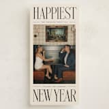 "Elongated" - Holiday Cards in Licorice by Ekko Studio - Front