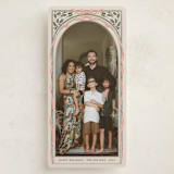 "Holly Ribbon Archway" - Holiday Cards in Latte by Becky Nimoy - Front