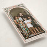 "Holly Ribbon Archway" - Holiday Cards in Latte by Becky Nimoy - Detail