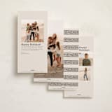 "Jolly" - Tall Holiday Cards in Marshmallow by Pati Cascino - Back of Card Options