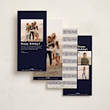 "Jolly" - Holiday Cards in Night Sky by Pati Cascino - Back of Card Options