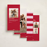 "Modern Cheer" - Holiday Cards in Candy Cane by Chryssi Tsoupanarias - Back Designs