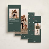 "Polka Corner" - Tall Holiday Cards in Evergreen by Angela Garrick - Back of Card Options