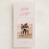 "Poem" - Tall Holiday Cards in Peppermint by Olivia Kanaley Inman - Front