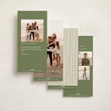 "Wreath Frame" - Tall Holiday Cards in Cream by Robert and Stella - Back of Card Options