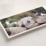 "Double Wide" - Tall Holiday Cards in Snow by Pink House Press - Detail