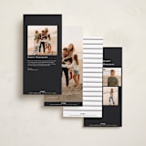 "Elegant frame" - Tall Holiday Cards in Night Sky by Stacey Meacham - Back of Card Options