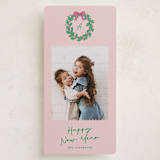 "Merry Monogram" - Holiday Cards in Strawberry Sprig by Cass Loh - Front