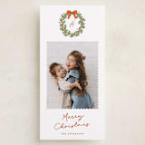 "Merry Monogram" - Tall Holiday Cards in Winter Whispers by Cass Loh - Front
