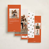 "Merry Monogram" - Tall Holiday Cards in Winter Whispers by Cass Loh - Back of Card Options