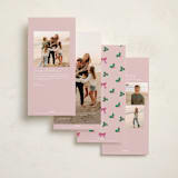 "Merry Monogram" - Holiday Cards in Strawberry Sprig by Cass Loh - Back of Card Options