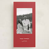 "typed" - Tall Holiday Cards in Cardinal by Kristen Knechtel - Front