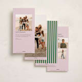 "prep" - Tall Holiday Cards in Petal by Annie Shapiro - Back of Card Options