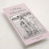 "prep" - Tall Holiday Cards in Petal by Annie Shapiro - Detail