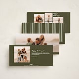 "Antique Stripes" - Holiday Cards in Pine by Robert and Stella - Back Designs