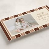 "Antique Stripes" - Holiday Cards in Fig by Robert and Stella - Detail