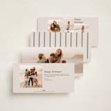 "Vintage Album" - Tall Holiday Cards in Snow by Tamara Hilje - Back of Card Options