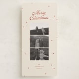 "dainty dots" - Tall Holiday Cards in Berry by Ellen Schlegelmilch - Front