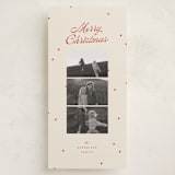 "dainty dots" - Tall Holiday Cards in Berry by Ellen Schlegelmilch - Front