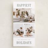 "Stacked Trio" - Tall Holiday Cards in Wreath by Michelle Taylor - Front