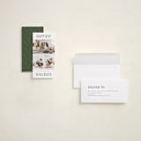 "Stacked Trio" - Tall Holiday Cards in Wreath by Michelle Taylor - Assembled