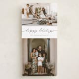 "Flow" - Tall Holiday Cards in Coal by Pixel and Hank - Front
