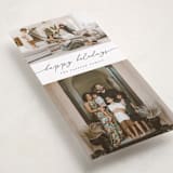 "Flow" - Tall Holiday Cards in Coal by Pixel and Hank - Detail