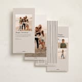 "Photo Booth Holiday" - Tall Holiday Cards in Sand by Chelsea Petaja - Back of Card Options