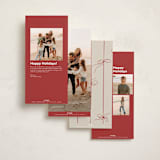 "Wrapped Bows" - Holiday Cards in Eggnog by Kristin Oliversen - Back Designs