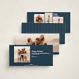 "Classic & Modern" - Holiday Cards in Night by Brianne Larsen - Back Designs