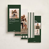 "rugby" - Holiday Cards in Pine by Annie Shapiro - Back Designs