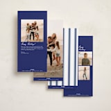 "rugby" - Holiday Cards in Navy by Annie Shapiro - Back of Card Options