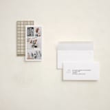 "Holiday Film" - Tall Holiday Cards in Snow by Robert and Stella - Assembled