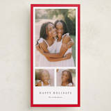 "Essex" - Tall Holiday Cards in Poinsettia by Amy Kross - Front