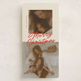 "Duetto" - Tall Holiday Cards in Marshmallow by Pati Cascino - Front