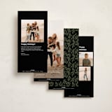 "Tall Snap Shots" - Tall Holiday Cards in Snowflake by Danie Romrell - Back of Card Options