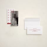 "Together" - Tall Holiday Cards in Berry by Inkblot Design - Assembled