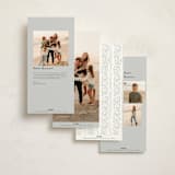 "Holiday Village" - Tall Holiday Cards in Snow by Hannah Williams - Back of Card Options