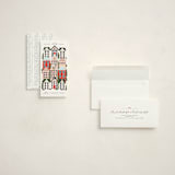 "Holiday Village" - Tall Holiday Cards in Snow by Hannah Williams - Assembled