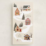 "Snowy Neighborhood" - Tall Holiday Cards in Vanilla by Becky Nimoy - Front