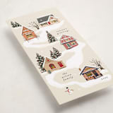 "Snowy Neighborhood" - Tall Holiday Cards in Vanilla by Becky Nimoy - Detail