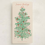 "Retro Tree" - Holiday Cards in Poinsettia by Gwen Bedat - Front