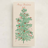"Retro Tree" - Holiday Cards in Poinsettia by Gwen Bedat - Front