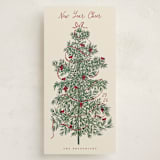 "Retro Tree" - Holiday Cards in Mulled Wine by Gwen Bedat - Front