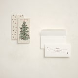 "Retro Tree" - Holiday Cards in Mulled Wine by Gwen Bedat - Assembled