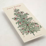 "Retro Tree" - Holiday Cards in Mulled Wine by Gwen Bedat - Detail