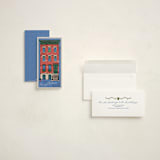 "Vintage Brownstone" - Tall Holiday Cards in Brick by Becky Nimoy - Assembled